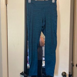 Dip leggings, warm system, size M, blue, Highrise, reflective